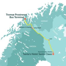 Arctic Route Bus Daytime: Rovaniemi-Levi-Tromsø (Both direction)