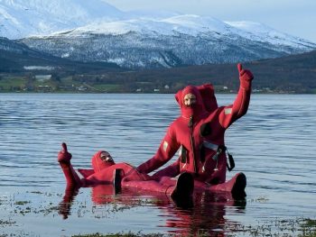 Tromsø Camp: Arctic Floating, Sauna & Bonfire – Day Tour or Night AuroraTour