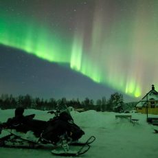 Hunting Aurora by Snowmobile with Photographer